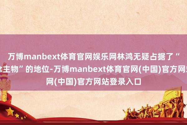 万博manbext体育官网娱乐网林鸿无疑占据了“领军东说念主物”的地位-万博manbext体育官网(中国)官方网站登录入口