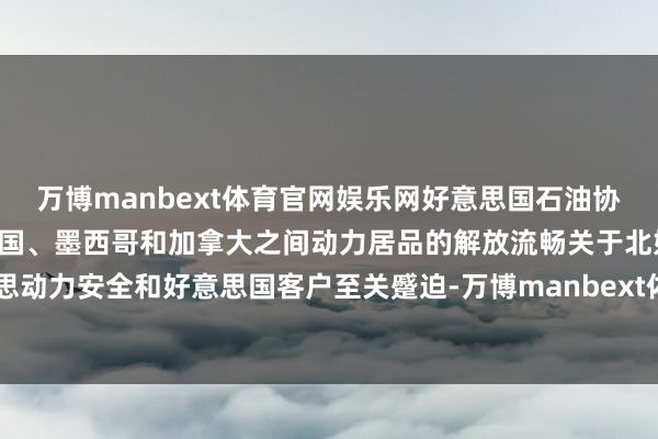 万博manbext体育官网娱乐网好意思国石油协会(API)示意:好意思国、墨西哥和加拿大之间动力居品的解放流畅关于北好意思动力安全和好意思国客户至关蹙迫-万博manbext体育官网(中国)官方网站登录入口
