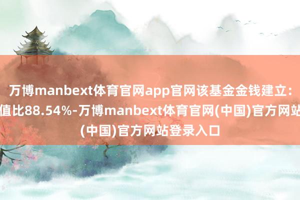 万博manbext体育官网app官网该基金金钱建立:股票占净值比88.54%-万博manbext体育官网(中国)官方网站登录入口