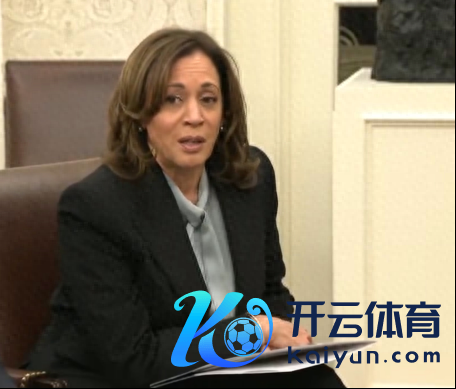 哈里斯周一（13日）在对于联邦政府吩咐洛杉矶山火的简报会上发表讲话。图为简报会视频截图