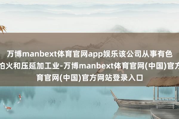 万博manbext体育官网app娱乐该公司从事有色金属冶真金不怕火和压延加工业-万博manbext体育官网(中国)官方网站登录入口