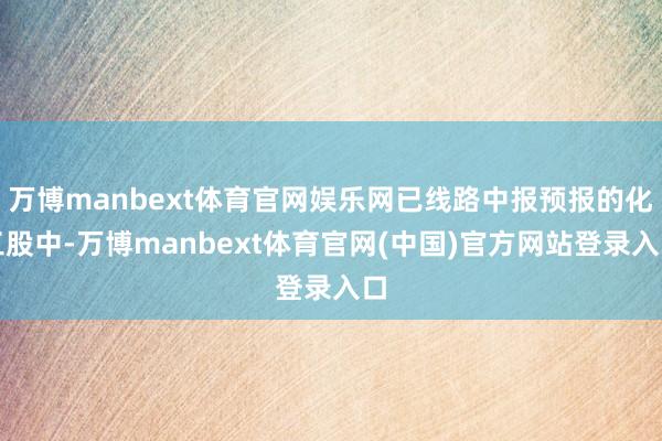 万博manbext体育官网娱乐网已线路中报预报的化工股中-万博manbext体育官网(中国)官方网站登录入口